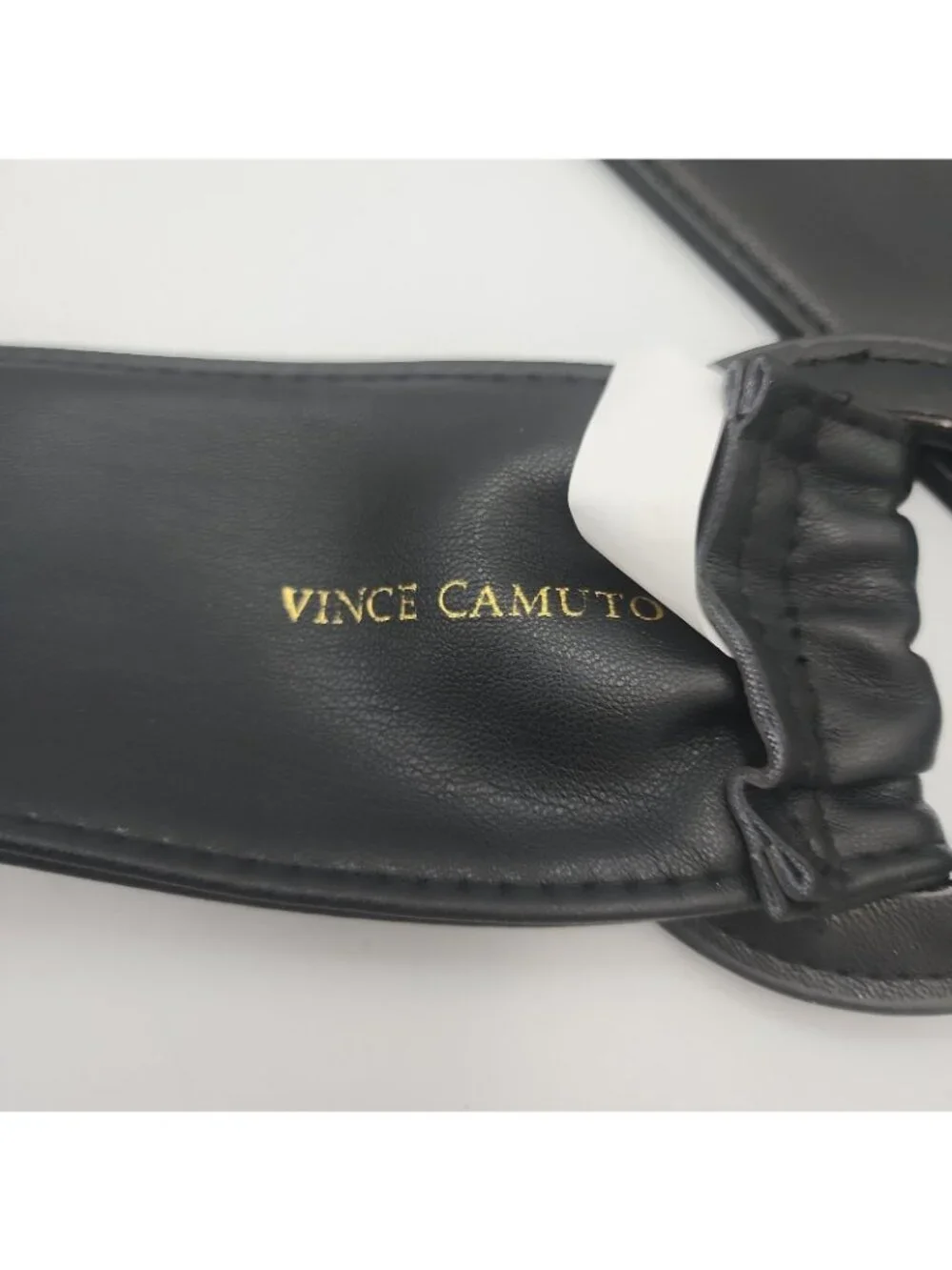 vince camuto Faux Leather Womens Belt Wide Black Steampunk Pirate Goth 45